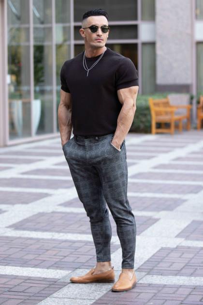 YoungLA 615 nuevos pantalones de vestir D82X752 ropa gris hombres