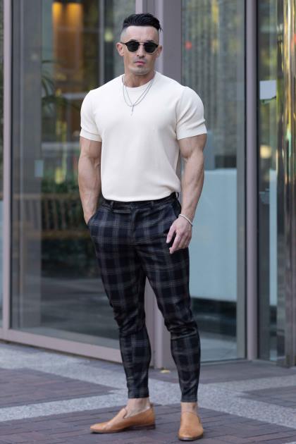 YoungLA 615 nuevos pantalones de vestir D82X752 ropa gris hombres