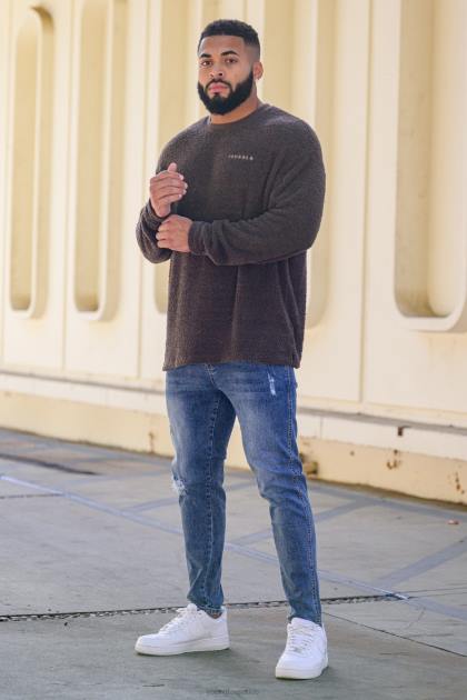 YoungLA Vaqueros 607 de corte slim D82X747 ropa lavado azul hombres