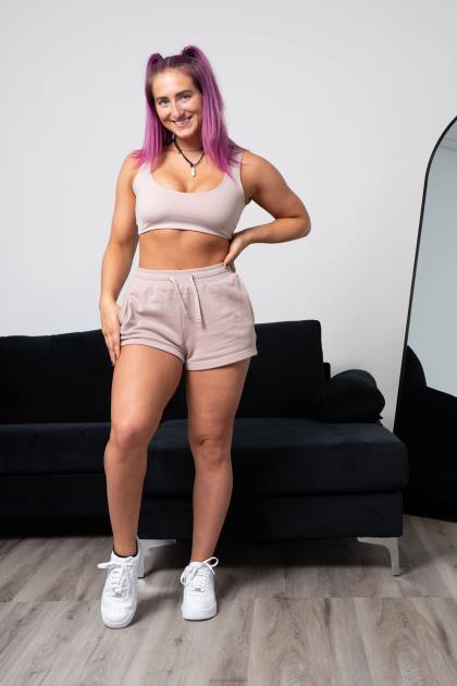 YoungLA w101 - pantalones cortos de todos los días D82X1108 ropa carbón mujer