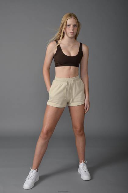 YoungLA w101 - pantalones cortos de todos los días D82X1108 ropa carbón mujer