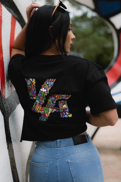 YoungLA camiseta extragrande trippy w421 D82X1079 ropa blanco brezo mujer