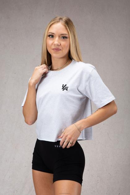 YoungLA camiseta extragrande trippy w421 D82X1079 ropa blanco brezo mujer