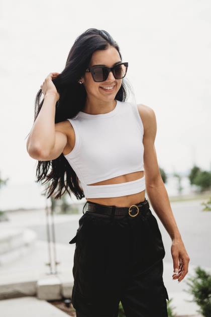 YoungLA playeras sin mangas w302 D82X1043 ropa oliva oscuro mujer