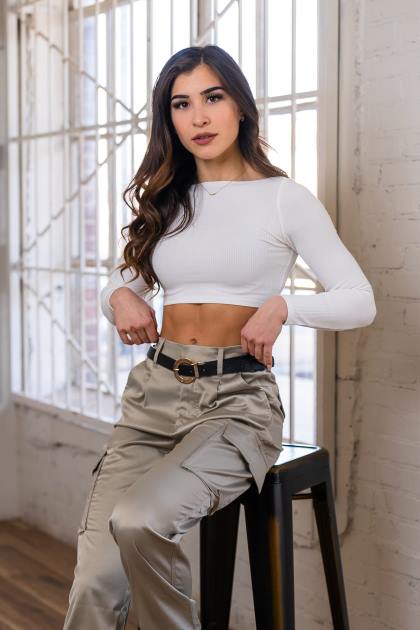 YoungLA top corto gracia w419 D82X1047 ropa leche de coco mujer