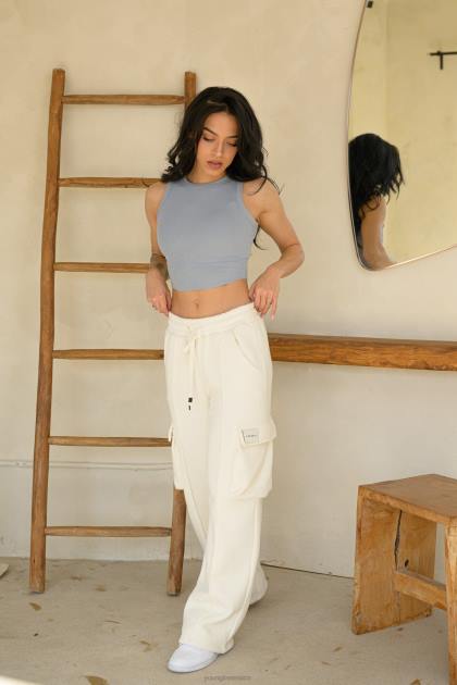 YoungLA w314 - camiseta sin mangas flexrib D82X1060 ropa odisea gris mujer