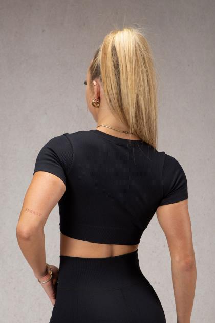 YoungLA w405 confianza manga corta D82X1074 ropa negro mujer