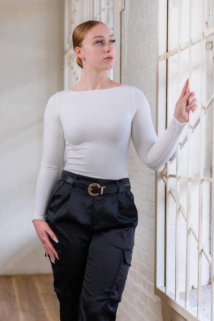 YoungLA w420 gracia superior D82X1068 ropa negro mujer