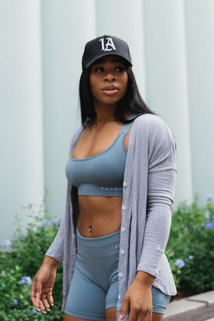 YoungLA cárdigan café w415 D82X1194 ropa medianoche negro mujer