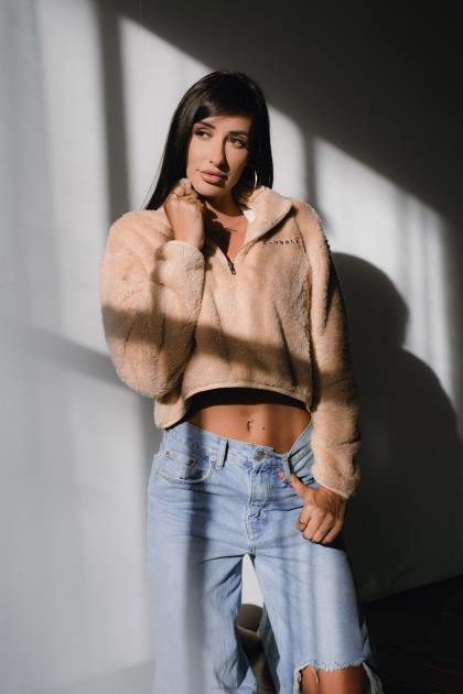 YoungLA suéter de lana de peluche w506 D82X1203 ropa negro mujer