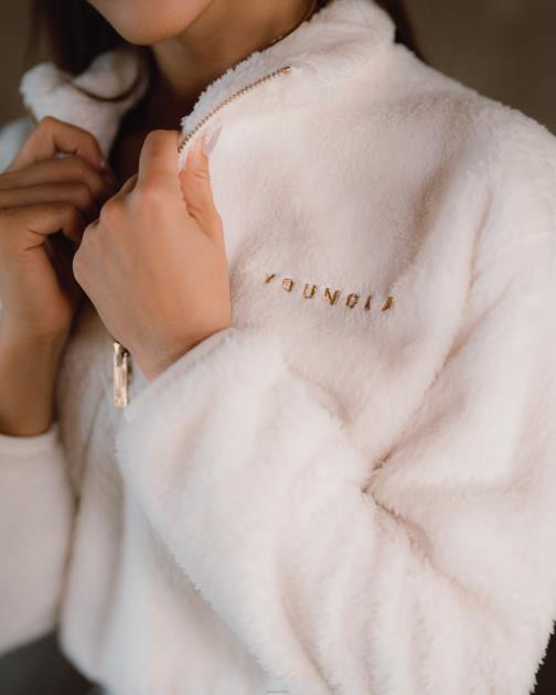 YoungLA suéter de lana de peluche w506 D82X1204 ropa salmón mujer