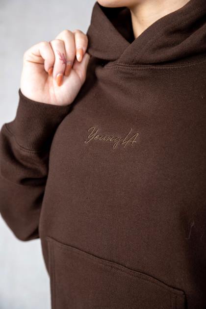 YoungLA sudadera con capucha básica w502 D82X1190 ropa negro mujer