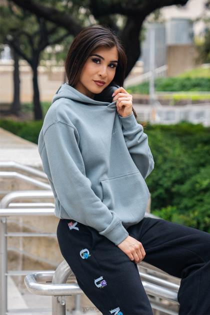 YoungLA sudadera con capucha básica w502 D82X1190 ropa negro mujer