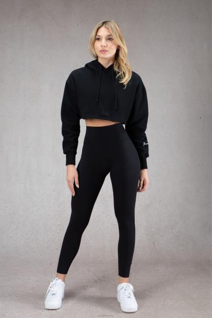 YoungLA sudadera con capucha corta perfecta w508 D82X1175 ropa carbón mujer