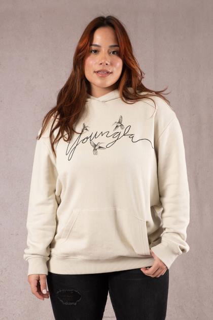YoungLA sudadera con capucha extragrande de colibrí w509 D82X1184 ropa hueso mujer